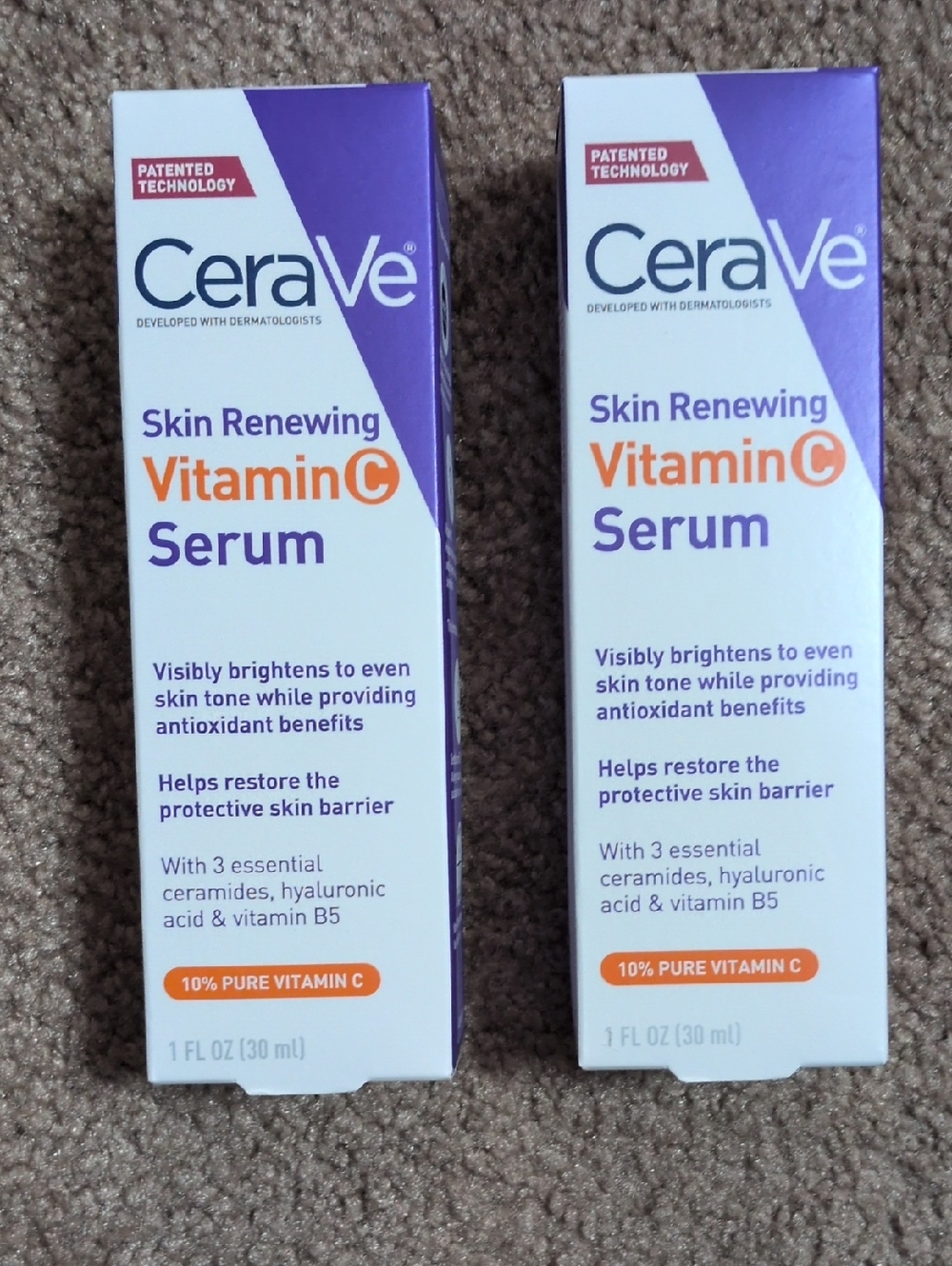 2 New CeraVe Vitamin C Serum , Full Size 1 Oz